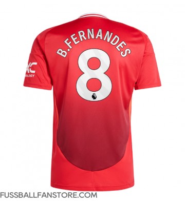 Manchester United Bruno Fernandes #8 Replik Heimtrikot 2024-25 Kurzarm
